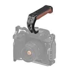PULUZ Arri Maniglia superiore in legno di metallo con supporto per slitta fredda per stabilizzatore per gabbia per fotocamera Mirrorless (nero)