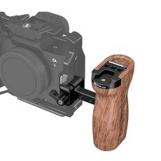 PULUZ Universal Slide Quick Release Side Handle in legno con attacco Cold Shoe per stabilizzatore gabbia fotocamera