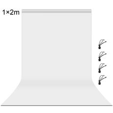 PULUZ 1 x 2 m Sfondo fotografico Spessore Sfondo per studio fotografico Fondale in tessuto (Bianco)