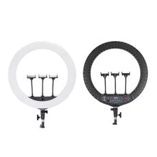 JMARY FM-21R con clip per telefono con telecomando Anello luminoso a LED dimmerabile da 21 pollici (spina americana)