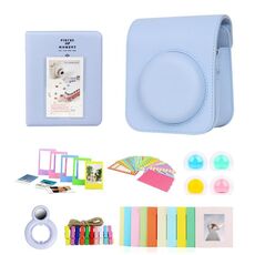 Per Polaroid Mini12 7 in 1 album fotografico adesivo cornice fotografica borsa per fotocamera, colore: blu