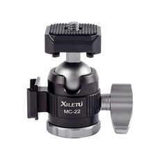 XILETU MC-22 Mini treppiede con testa a sfera e design a doppia slitta fredda con vite da 1/4 di pollice