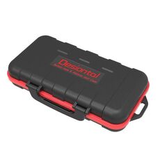 Custodia per batteria per fotocamera Desiontal LP-E6 impermeabile con supporto per scheda SD (nera)
