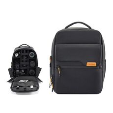 Cwatcun D93 Borsa fotografica casual Borsa fotografica impermeabile (3.0 piccola nera)
