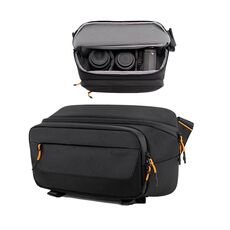 Cwatcun D133 Borsa da petto per fotocamera Borsa da spalla trasversale inclinata multifunzionale per fotocamera Borsa casual, Colore: Nero medio