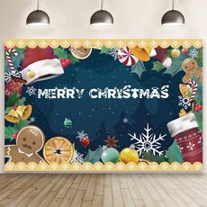 120x80cm Buon Natale Candy Balloon Photography Sfondo, Colore: 12800256