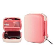 Cwatcun H45 Mini Borsa portaoggetti Piccola Microslice Borsa per fotocamera digitale Borsa rigida impermeabile in PU (rosa)