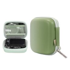Cwatcun H45 Mini Borsa portaoggetti Piccola Microslice Borsa per fotocamera digitale Borsa rigida impermeabile in PU (verde)