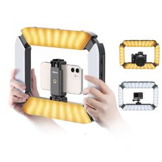 Ulanzi U200 Fotocamera Smartphone Video Rig Anello Luce Ricaricabile Doppia Temperatura Colore Luce di Riempimento