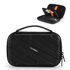 Cwatcun D163 Accessori per la fotografia Organizzatore EVA Guscio rigido anticaduta Frizione Borsa digitale portatile (Nero)