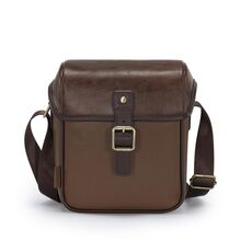 Borsa a tracolla media Cwatcun D185 per fotocamera, vintage, in PU, impermeabile, per il tempo libero, micro SLR (marrone)