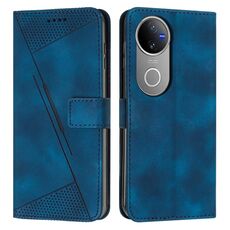 Per vivo V50 Dream Triangle Custodia in pelle per telefono con cordino (blu)