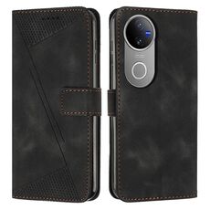 Per vivo V50 Dream Triangle Custodia in pelle per telefono con cordino (nero)