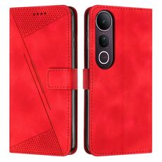 Per vivo V50 Lite Dream Triangle Custodia in pelle con cordino (rosso)