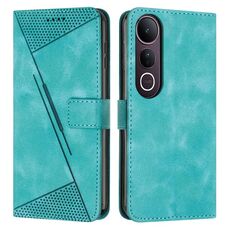 Per vivo V50 Lite Dream Triangle Custodia in pelle con cordino (verde)