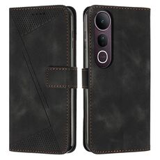 Per vivo V50 Lite Dream Triangle Custodia in pelle con cordino (nero)