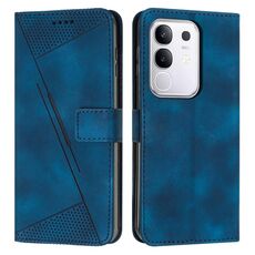 Per vivo Y29 4G Dream Triangle Custodia in pelle con cordino (blu)