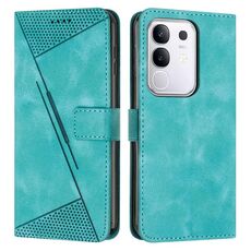 Per vivo Y29 4G Dream Triangle Custodia in pelle con cordino (verde)