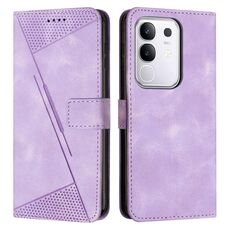 Per vivo Y29 4G Dream Triangle Custodia in pelle con cordino (viola)