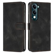 Per vivo Y29s 5G / Y04 4G Dream Triangle Custodia in pelle con cordino (nero)