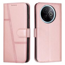 Per vivo Y39 5G Custodia per telefono in pelle con fibbia con texture di vitello con cuciture globali (rosa)