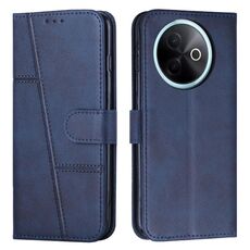Per vivo Y39 5G Custodia per telefono in pelle con fibbia con texture di vitello con cuciture globali (blu)