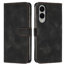 Per Samsung Galaxy S25 Edge 5G Dream Triangle Custodia in pelle con cordino lungo (nero)