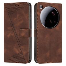 Per Xiaomi 15 Ultra Dream Triangle Custodia in pelle per telefono con cordino (marrone)