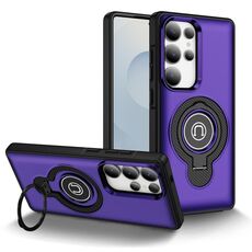 Custodia magnetica con supporto ad anello per Samsung Galaxy S25 Ultra 5G (viola)