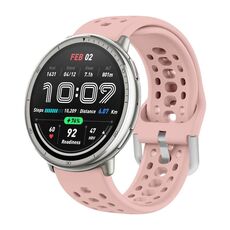 Per Amazfit Active 2 Cinturino sportivo in silicone con fibbia argentata (rosa)