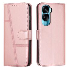 Per Honor 90 Lite / X50i 5G Custodia per telefono in pelle con fibbia e texture in vitello con cuciture (oro rosa)