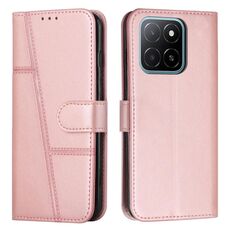 Per Honor X5b / X5b Plus 4G Custodia per telefono in pelle con fibbia e cuciture in vitello (oro rosa)