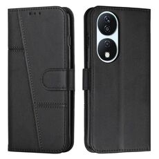 Per Honor X7b 4G / 5G / 90 Smart Stitching Pelle di vitello Texture Fibbia Custodia per telefono (Nero)