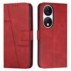 Per Honor X7b 4G / 5G / 90 Smart Stitching Pelle di vitello Texture Fibbia Custodia per telefono (Rosso)