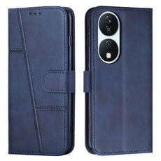 Per Honor X7b 4G / 5G / 90 Smart Stitching Calf Texture Fibbia Custodia per telefono in pelle (blu)