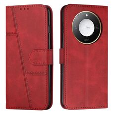 Per Honor X60 / X9c Custodia per telefono in pelle con fibbia con texture di vitello con cuciture intelligenti (rosso)