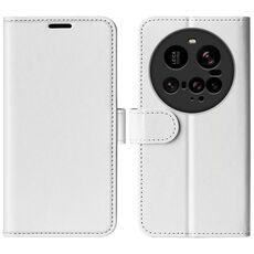 Custodia per telefono in pelle con flip orizzontale per Xiaomi 15 Ultra R64 (bianca)