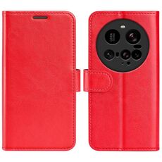 Custodia per telefono in pelle con flip orizzontale per Xiaomi 15 Ultra R64 (rossa)