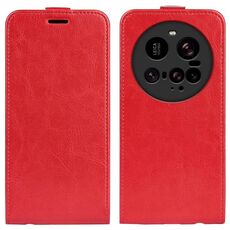 Custodia per telefono in pelle con flip verticale singolo per Xiaomi 15 Ultra R64 (rossa)