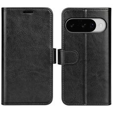 Custodia per telefono in pelle con flip orizzontale R64 Texture per Google Pixel 10/10 Pro (nera)