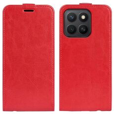 Per Honor X8c 4G R64 Texture Custodia per telefono in pelle con flip verticale singolo (rosso)