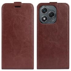 Custodia per telefono in pelle con flip verticale singolo per Honor 400 Lite R64 (marrone)