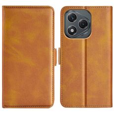 Custodia per telefono in pelle con chiusura magnetica orizzontale a doppio lato per Honor 400 Lite (giallo)
