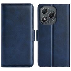 Custodia per telefono in pelle con chiusura magnetica orizzontale a doppio lato per Honor 400 Lite (blu scuro)