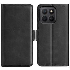 Per Honor X8c 4G Custodia per telefono in pelle con fibbia magnetica orizzontale a doppio lato (nero)