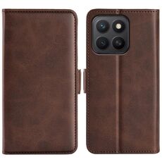 Per Honor X8c 4G Custodia per telefono in pelle con fibbia magnetica orizzontale a doppio lato (marrone)