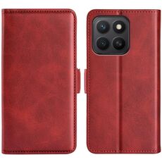 Per Honor X8c 4G Custodia per telefono in pelle con fibbia magnetica orizzontale a doppio lato (rosso)