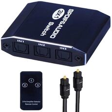 VG2 3x1 Audio Switcher SPDIF Optical Switch 3 In 1 Out Selettore Toslink digitale per home theater