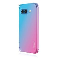 Per Google Pixel 9a ENKAY Hat-Prince Gradient Airbag TPU Custodia per telefono (blu rosa)