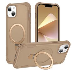 Per iPhone 14 Yingcai Gears MagSafe Holder Custodia antiurto per telefono (marrone)